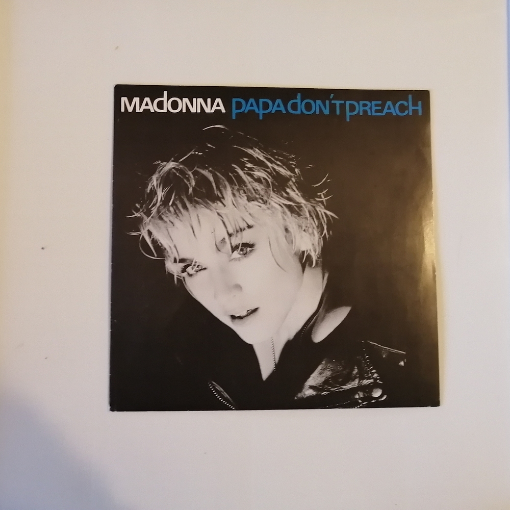Madonna Papa Don't Preach Vinyl Record French press